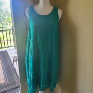 Johnny Was Teal Dress - medium
